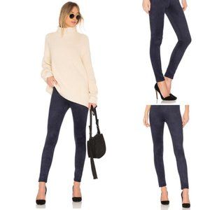 BCBGMaxAzria Mason Faux Suede Legging Navy Blue Size M